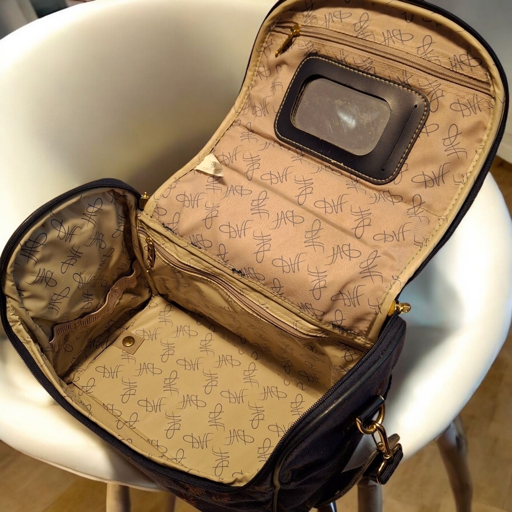 Vintage Diane Von Furstenberg Weekender, Carry On Train Case Shoulder Bag - Picture 13 of 13